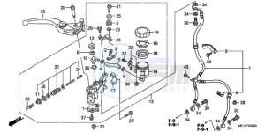 CBR600RR9 UK - (E / MME) drawing FR. BRAKE MASTER CYLINDER (CBR600RR)