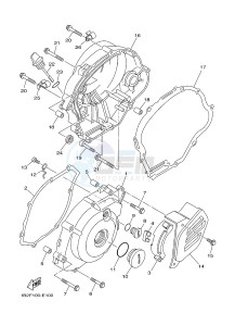 TT-R125 TT-R125LWE (2PT9) drawing CRANKCASE COVER 1