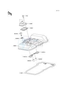 EX250 J [NINJA 250R] (J8F-J9FA) J8F drawing CYLINDER HEAD COVER