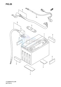 LT-Z400 (E19) drawing BATTERY