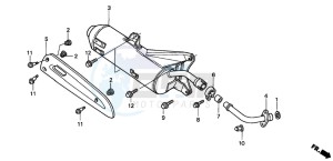 FES250 FORESIGHT drawing EXHAUST MUFFLER (FES250Y/1/2)