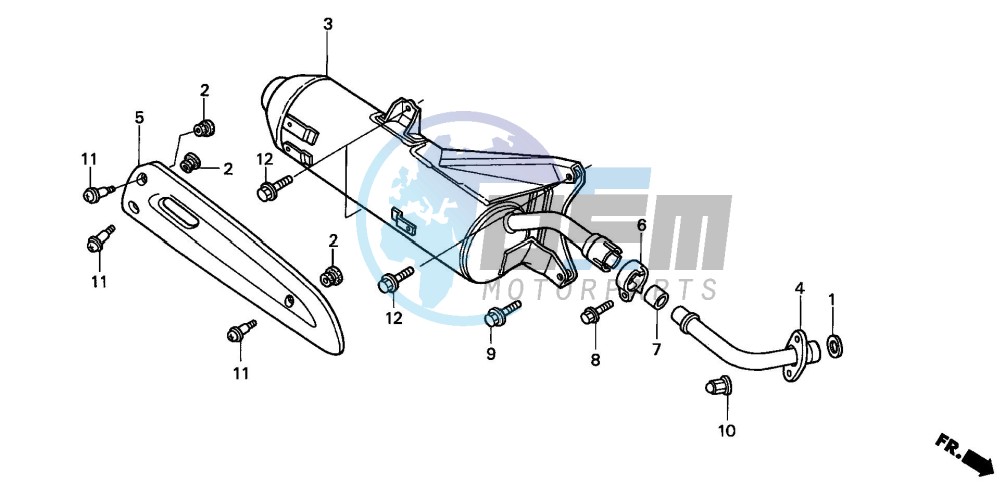 EXHAUST MUFFLER (FES250Y/1/2)