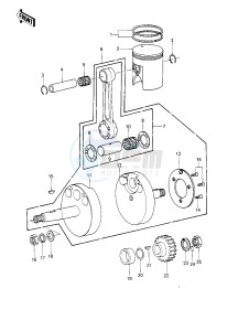 KE 250 B (B1-B3) drawing CRANKSHAFT_PISTON