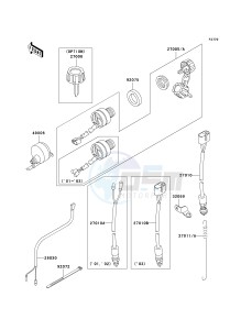 KSF 250 A [MOJAVE 250] (A15-A18) [MOJAVE 250] drawing IGNITION SWITCH