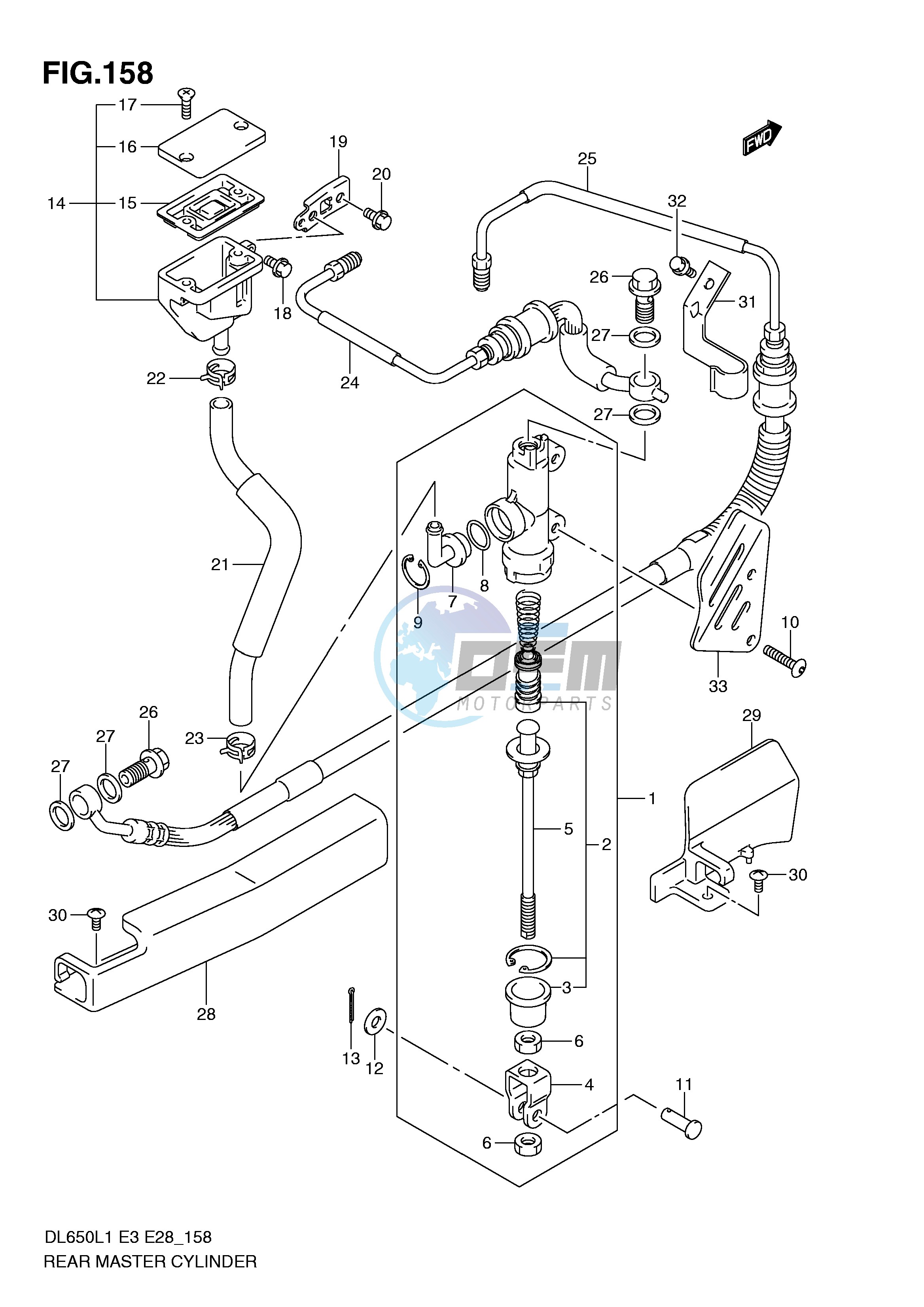 REAR MASTER CYLINDER (DL650AL1 E28)