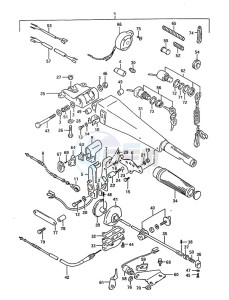 DT 85 drawing Tiller Handle (1993 to 1995)