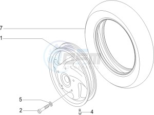 LXV 50 4T 2V 25 Kmh B-NL drawing Front wheel