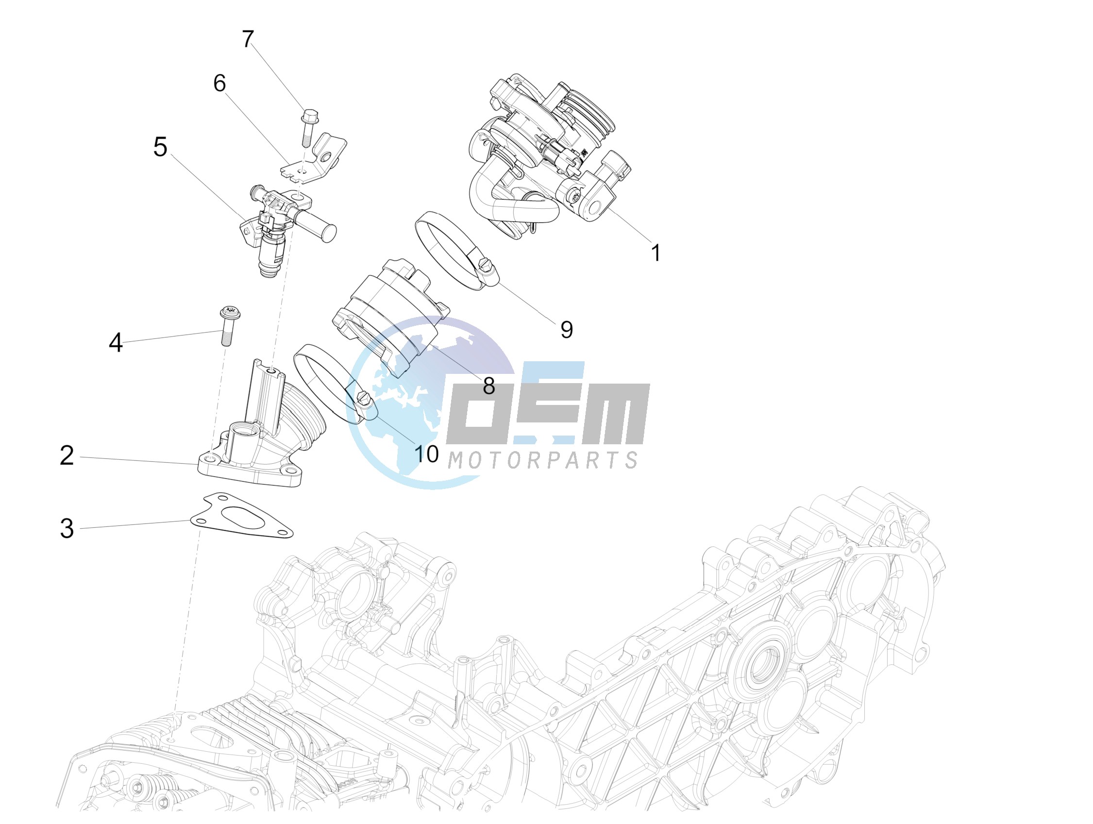 Throttle body - Injector - Induction joint