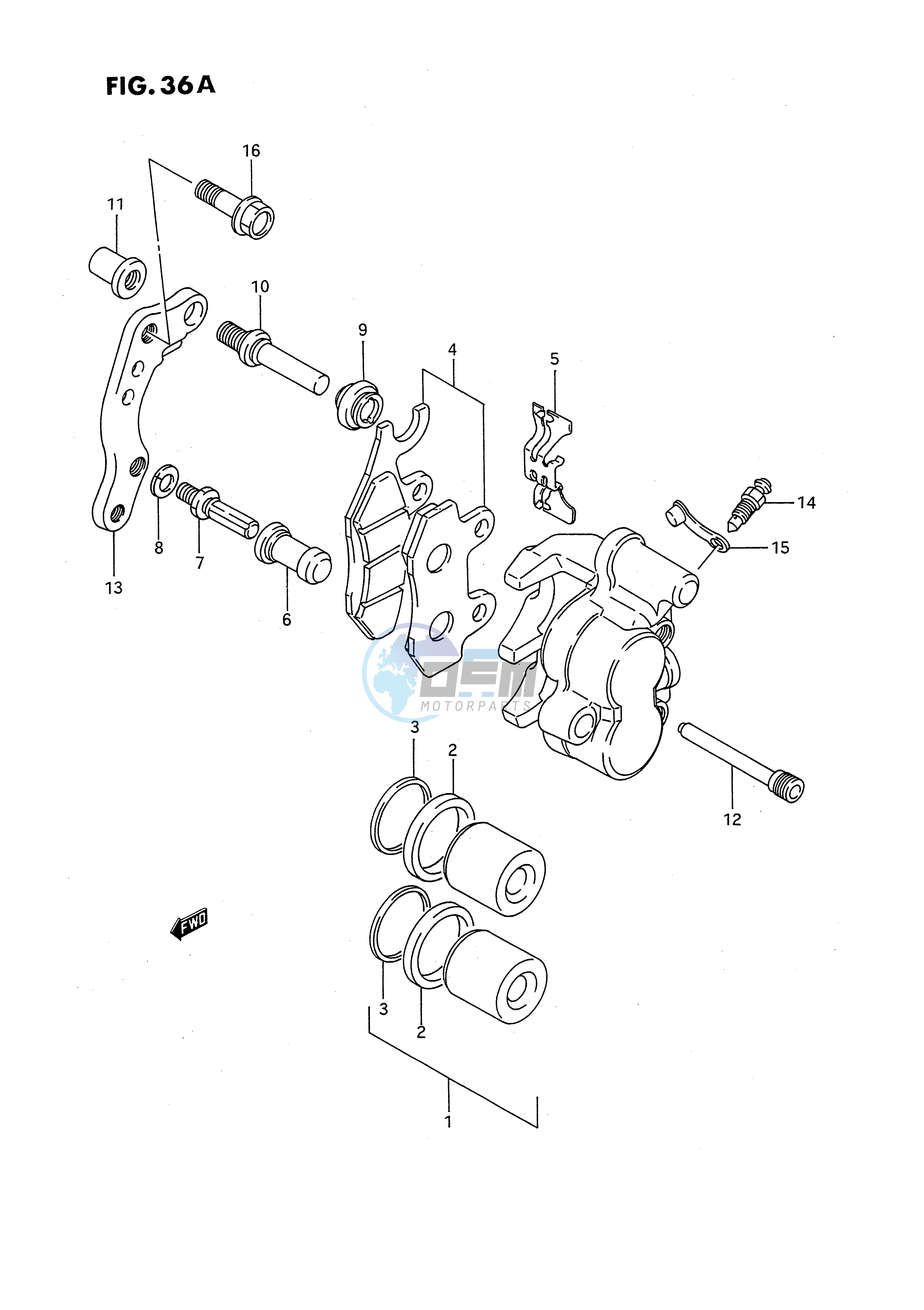 FRONT CALIPER (MODEL M N P R S)