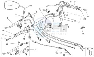 V7 Racer 750 drawing Handlebar - Controls