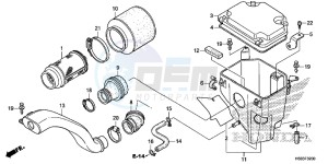 TRX250TEG TRX250T Europe Direct - (ED) drawing AIR CLEANER