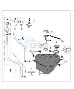 TWEET 125 C PRO drawing TANK AND PUMP