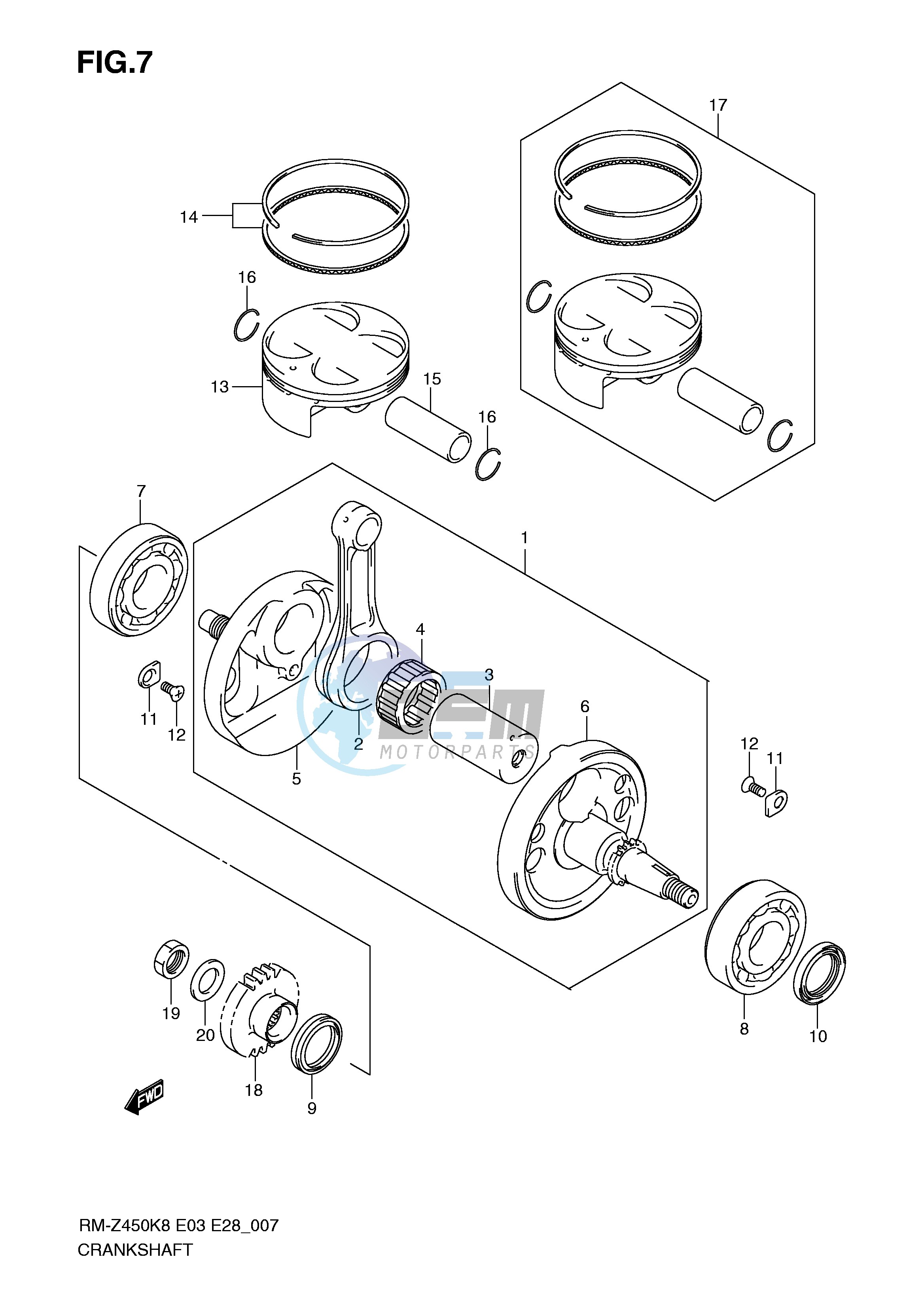 CRANKSHAFT (RM-Z450K8 K9 L0)