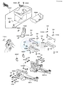 ZX 900 A [NINJA] (A1-A2) NINJA 900 drawing BATTERY CASE_ELECTRO BRACKET