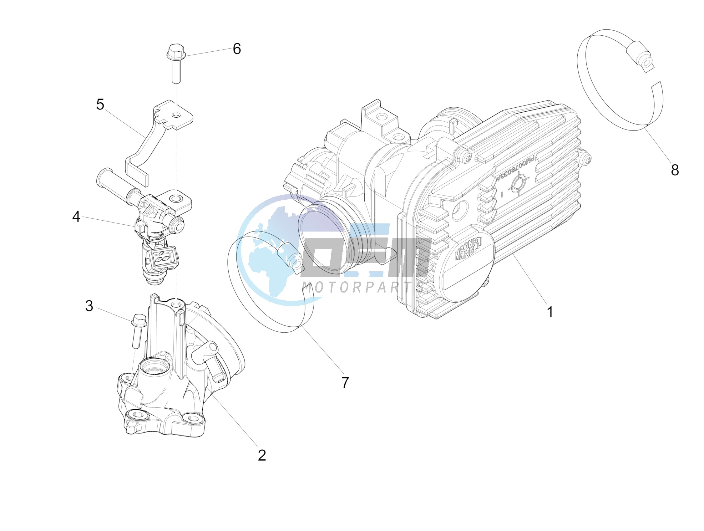 Throttle body - Injector - Induction joint