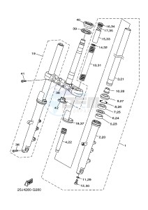 XJ6FA 600 DIVERSION F (ABS) (1DGA 1DGB) drawing FRONT FORK