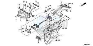 CB1000RAE CB1000R ABS E drawing TAILLIGHT