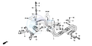 VFR800A drawing REAR BRAKE HOSE (VFR800)