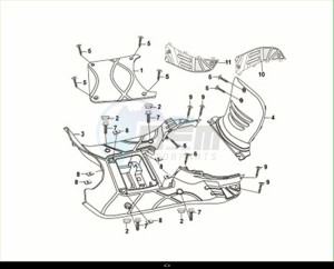 FIDDLE II 50 EFI (AF05W6-EU) (M2) drawing FLOOR PANEL - CENTER COVER