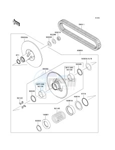 KVF 650 A [PRAIRIE 650 4X4] (A1) [PRAIRIE 650 4X4] drawing DRIVEN CONVERTER