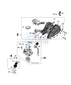 TWEET 50 V PRO (ALL) drawing CARBURETTOR