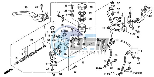 FR. BRAKE MASTER CYLINDER (CBR1000RA)