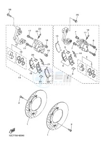 XVS1300A MIDNIGHT STAR (12C7) drawing FRONT BRAKE CALIPER