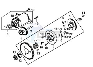 SUPER DUKE 125 drawing STARTER / OILPUMP