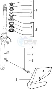 Sfera RST 125 drawing Steering bearing ball tracks