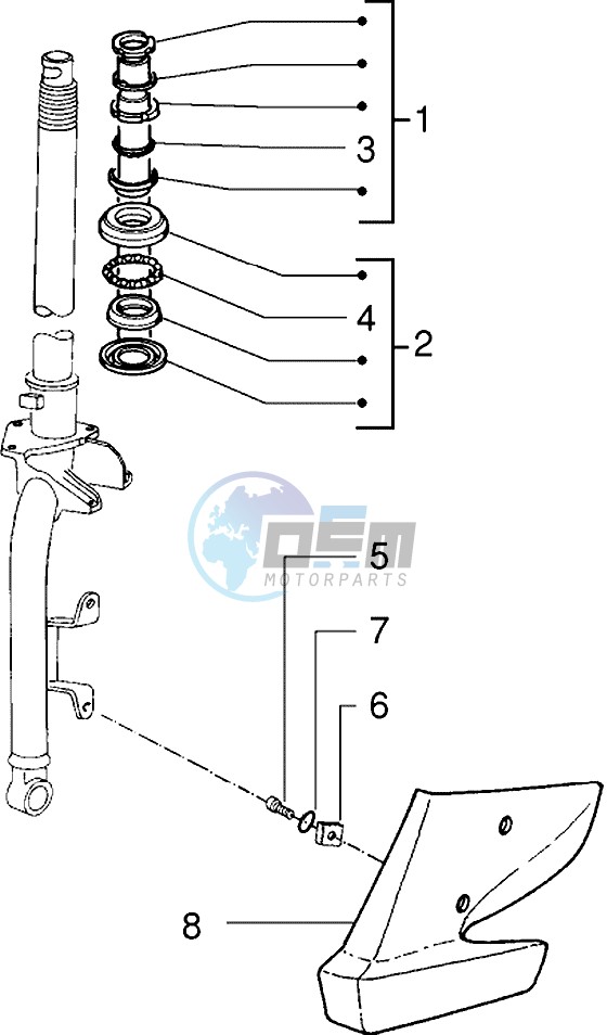 Steering bearing ball tracks