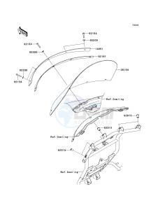 VN 1700 B [VULCAN 1700 VOYAGER ABS] (9FA) B9F drawing WINDSHIELD