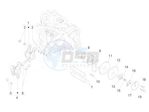 GTS 300 SUPER 4T 4V IE ABS E4 (EMEA) drawing Rocking levers support unit