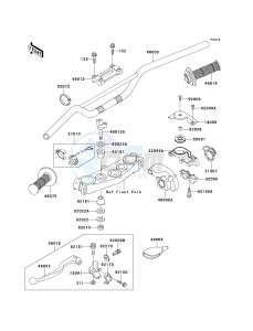 KX 125 L (L4) drawing HANDLEBAR