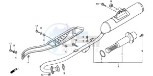 CRF100F drawing EXHAUST MUFFLER