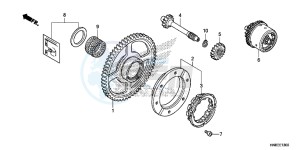 TRX680FAG Wave 110 - AFS110 UK - (E) drawing STARTING GEAR