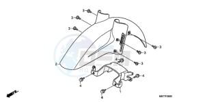 XL1000V9 E / MKH drawing FRONT FENDER