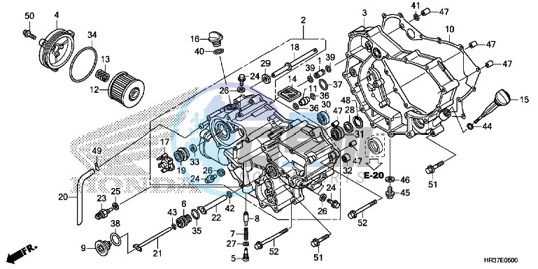 FRONT CRANKCASE COVER (TRX420FA1/FA2)