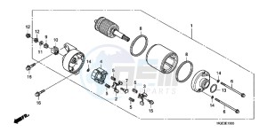 VFR1200FD VFR1200F UK - (E) drawing STARTING MOTOR