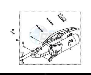 FIDDLE II 50 (25 KM/H) (AF05W4-NL) (E4) (L8-M0) drawing EXHAUST MUFFLER