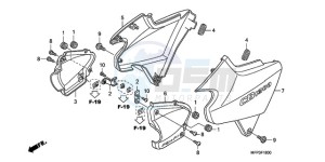 CB1300A9 BR / ABS CO MME - (BR / ABS CO MME) drawing SIDE COVER