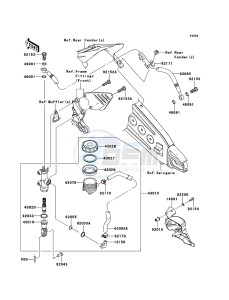 NINJA ZX-6R ZX600RDF FR GB XX (EU ME A(FRICA) drawing Rear Master Cylinder