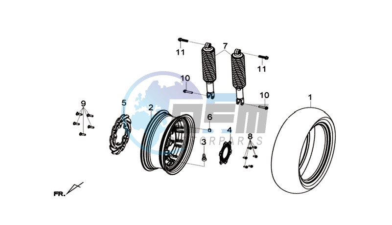 R.R WHEEL - RR. CUSHION