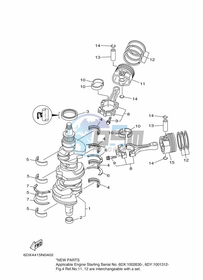 CRANKSHAFT--PISTON