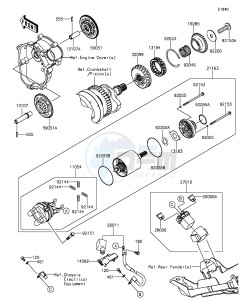 NINJA ZX-6R ABS ZX636FGFA GB XX (EU ME A(FRICA) drawing Starter Motor