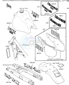 KDX 200 C [KDX200] (C1-C3) [KDX200] drawing LABELS