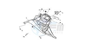 MAXSYM 400 EFI drawing REAR FENDER