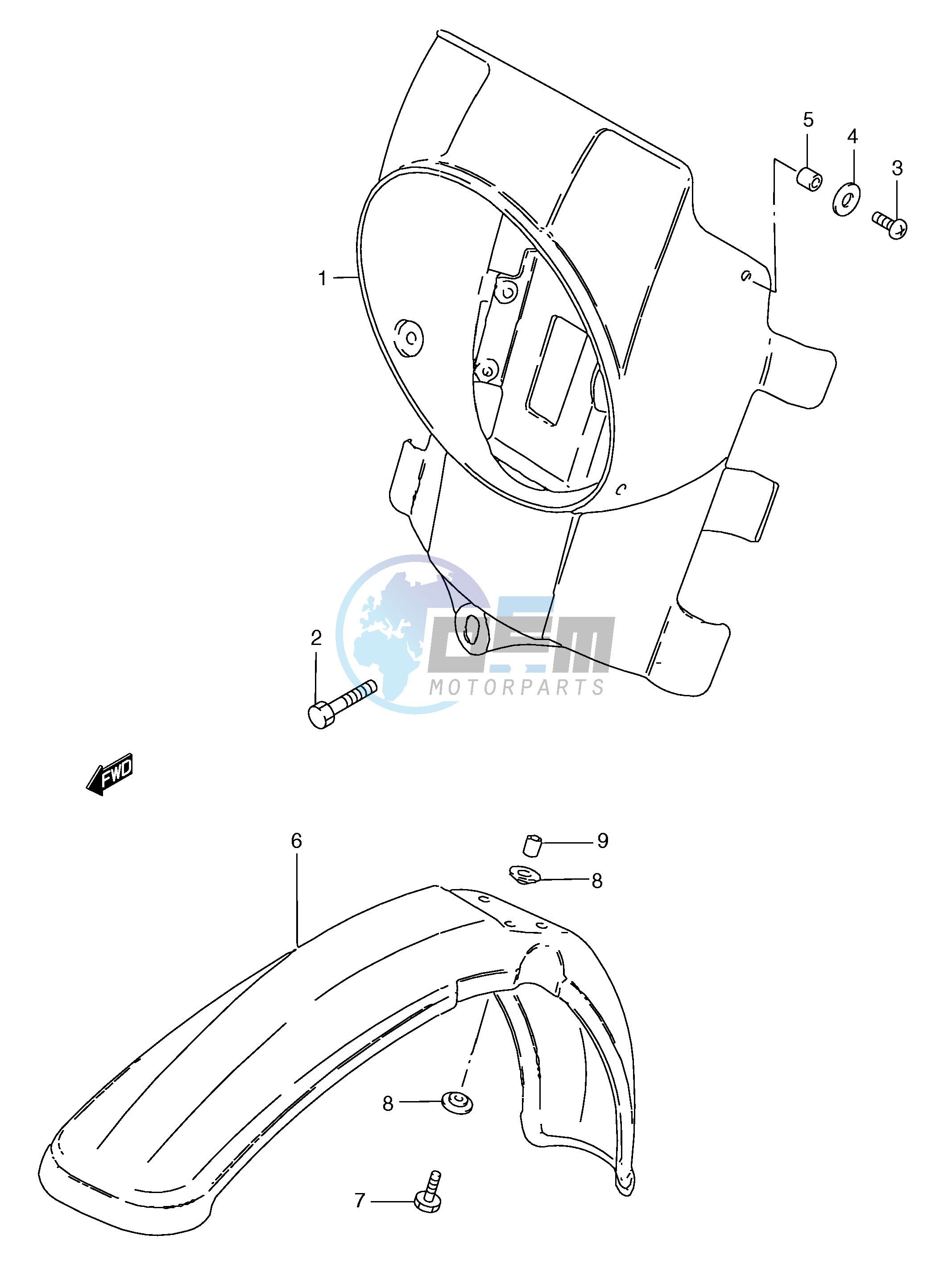 HEADLAMP HOUSING (TS185ERT ERW ERX)