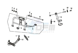 FIDDLE III 50 45KMH (L8) EU drawing MIDDLE STAND -SIDE STAND- KICKSTARTER