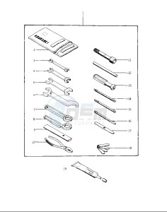 KZ 400 D (D3-D4) drawing OWNER TOOLS -- 76 -77 KZ400 - D3_D4- -