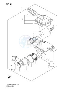 LT-F250 (E28-E33) drawing AIR CLEANER